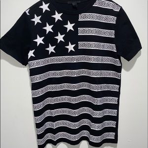 Men’s 21 Men Greek Key American Flag T-shirt